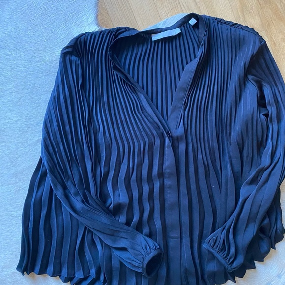 Vince Black Pleated Blouse - Picture 5 of 8